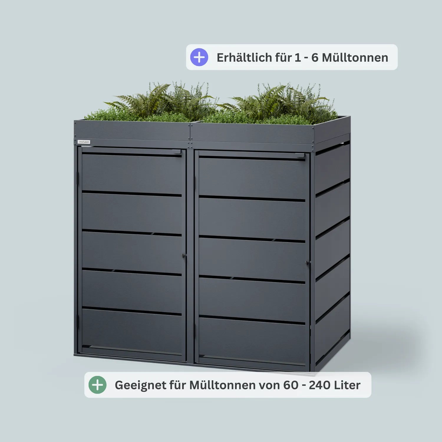 Mülltonnenbox  BASE P • 2 Tonnen