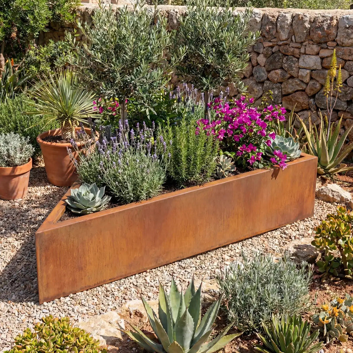 Pflanzkübel T • Cortenstahl