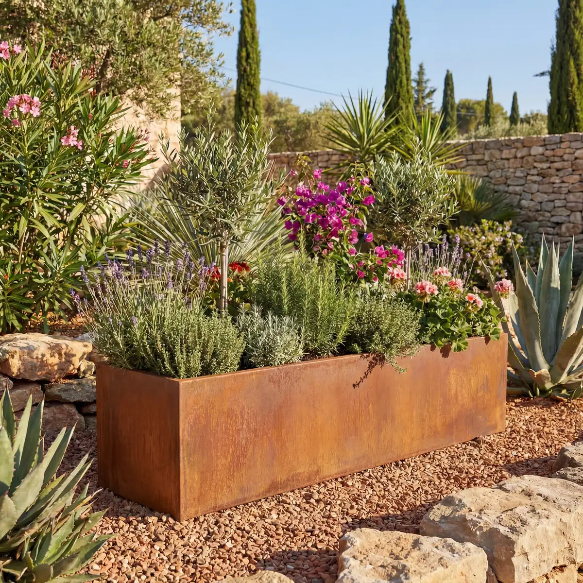 Pflanzkübel L • Cortenstahl