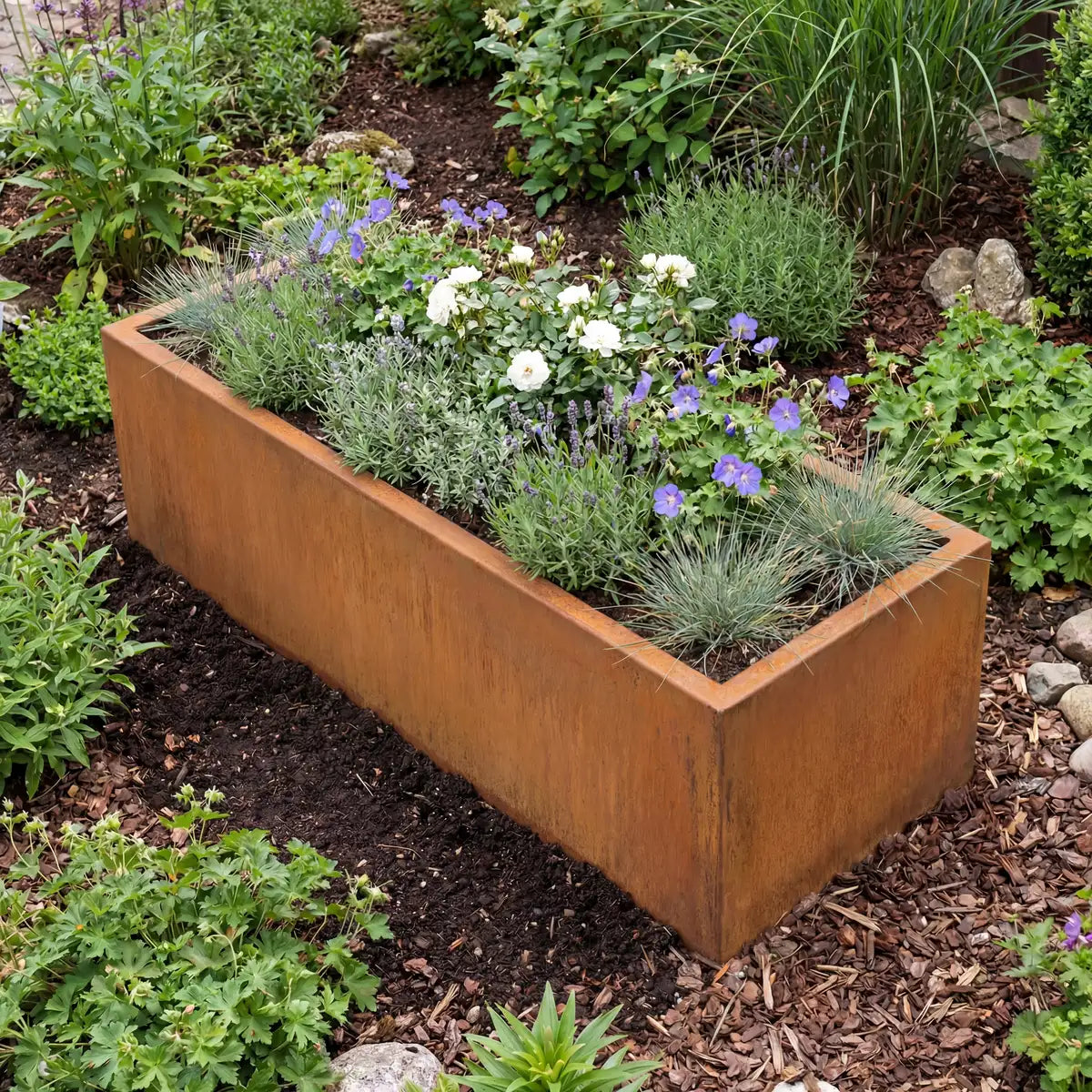 Pflanzkübel L • Cortenstahl