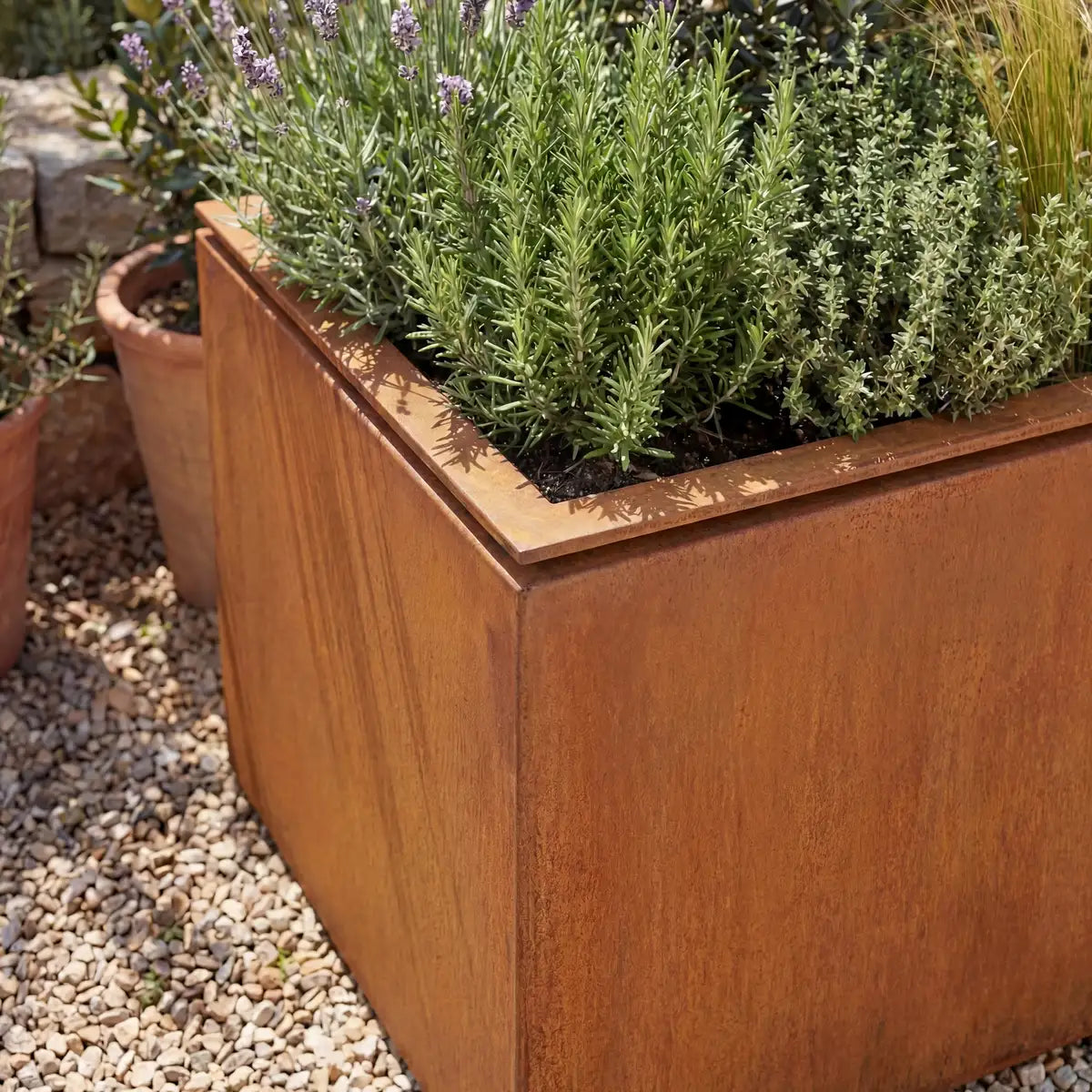 Pflanzkübel S1 • Cortenstahl