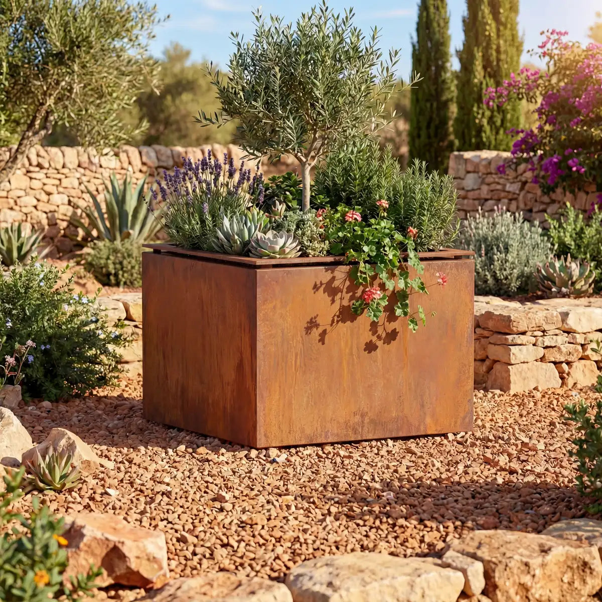 Pflanzkübel S1 • Cortenstahl