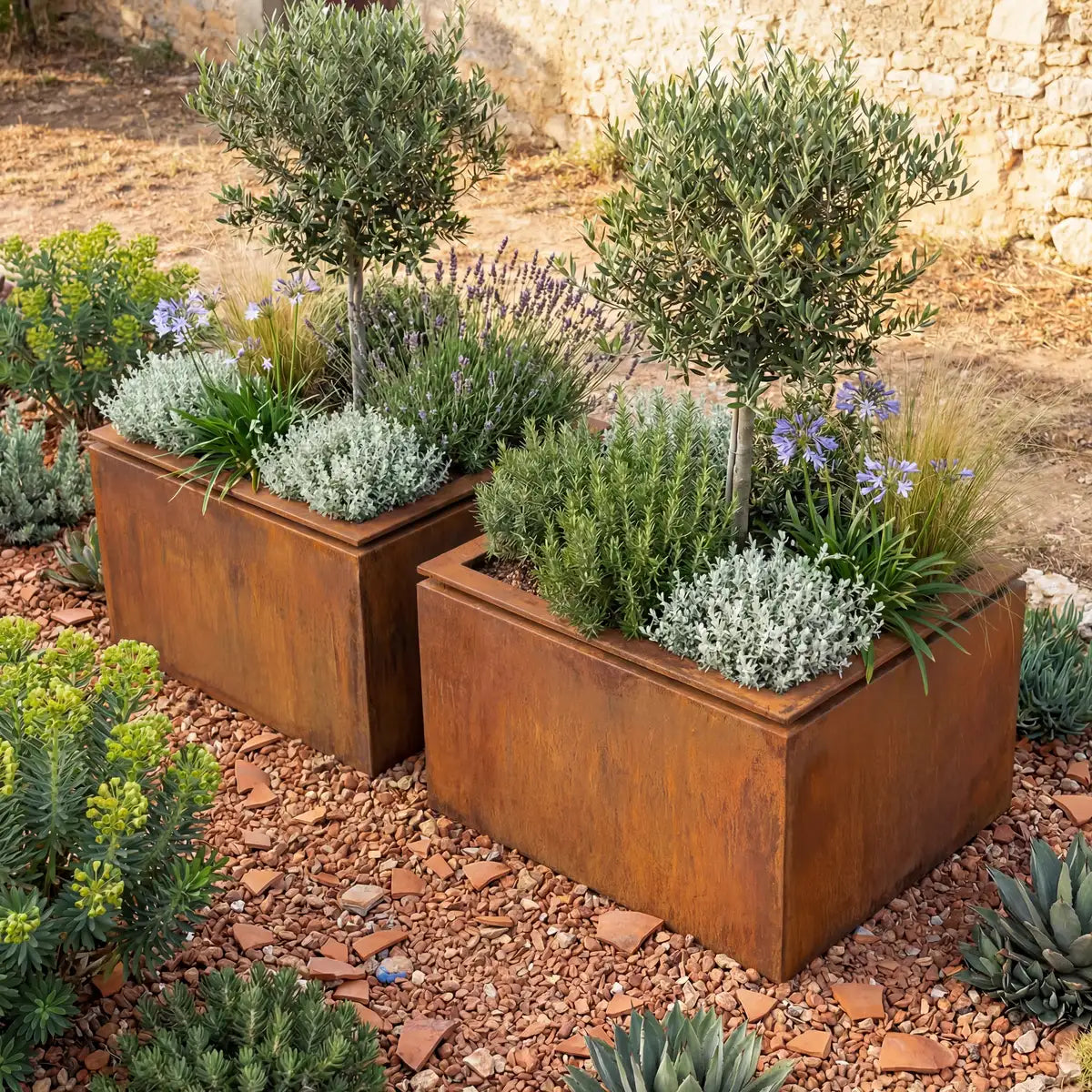 Pflanzkübel S1 • Cortenstahl
