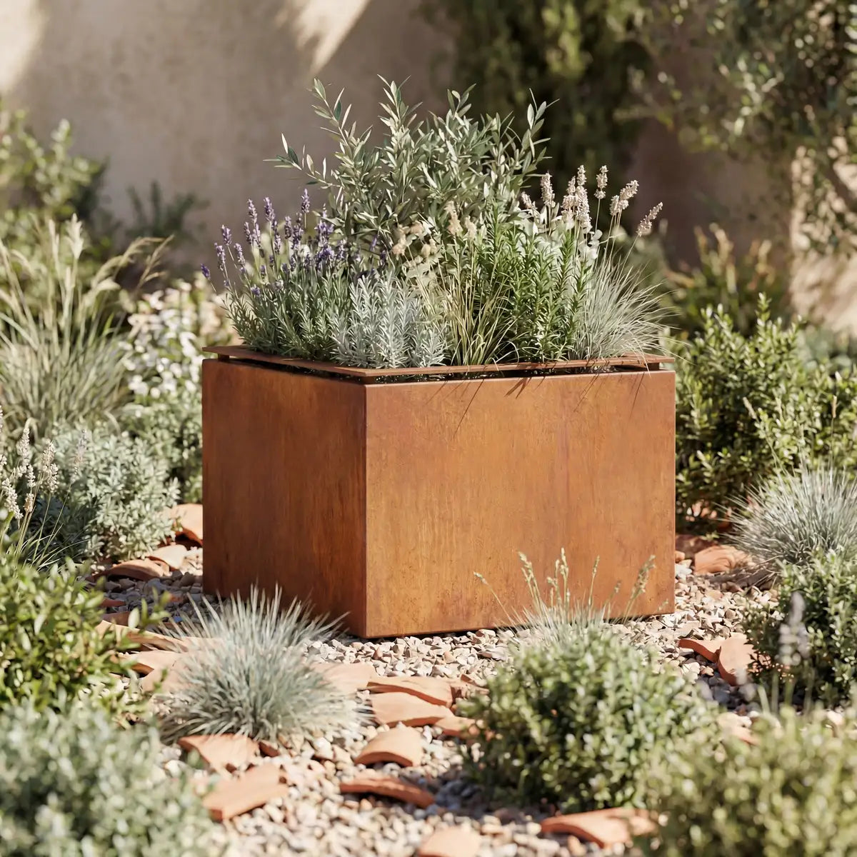 Pflanzkübel S1 • Cortenstahl