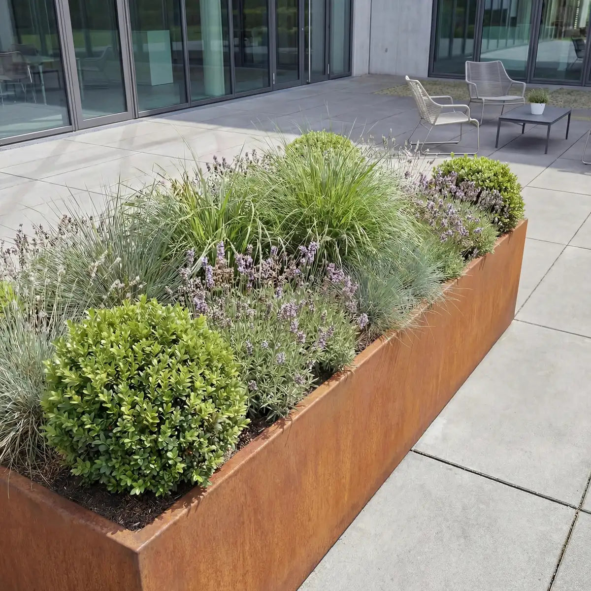 Pflanzkübel R • Cortenstahl