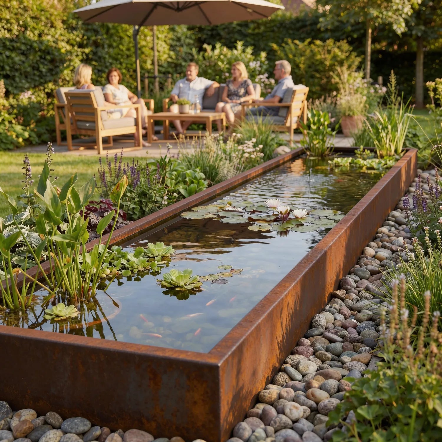 Wasserbecken R • Cortenstahl