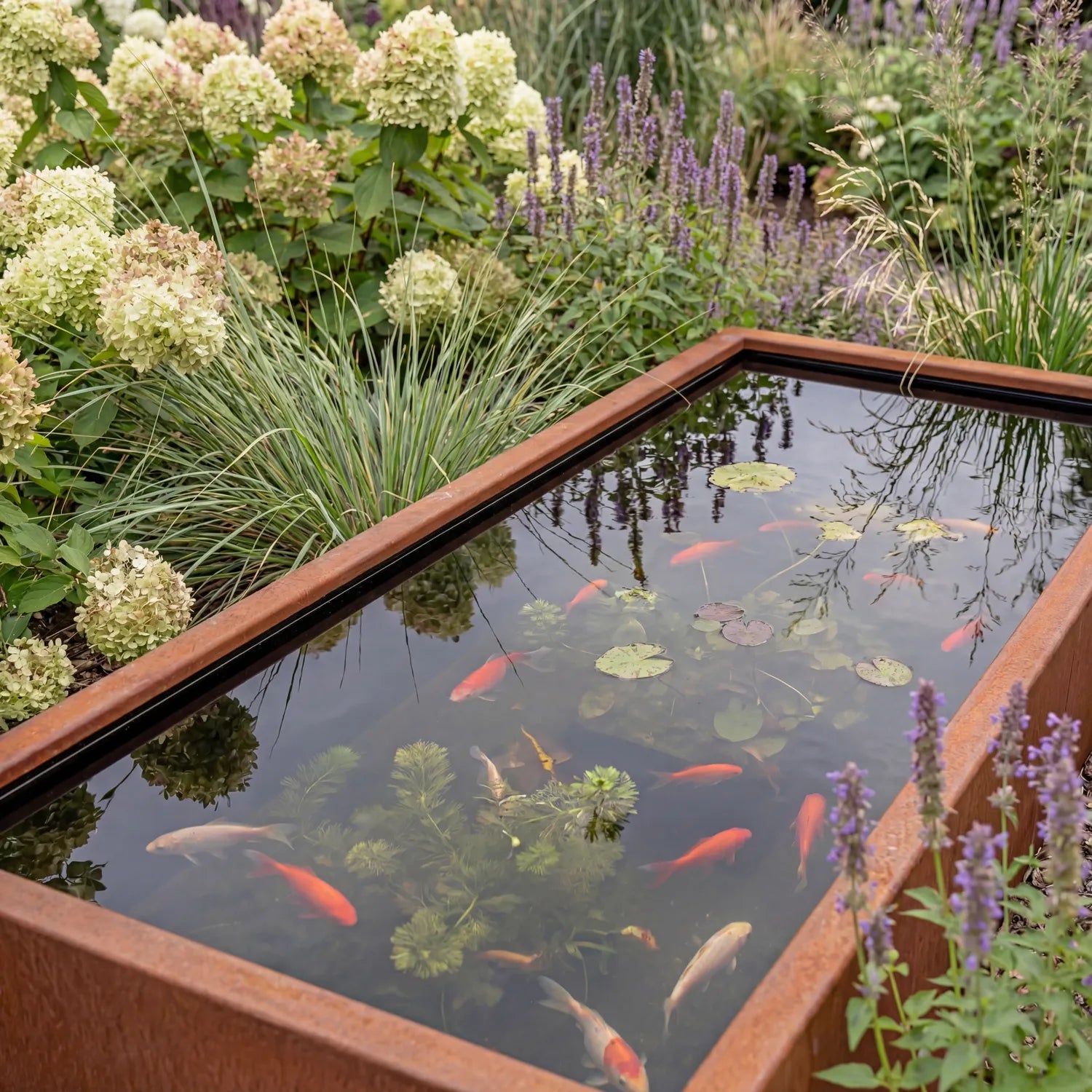 Wasserbecken R • Cortenstahl