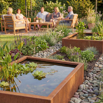 Wasserbecken Q • Cortenstahl