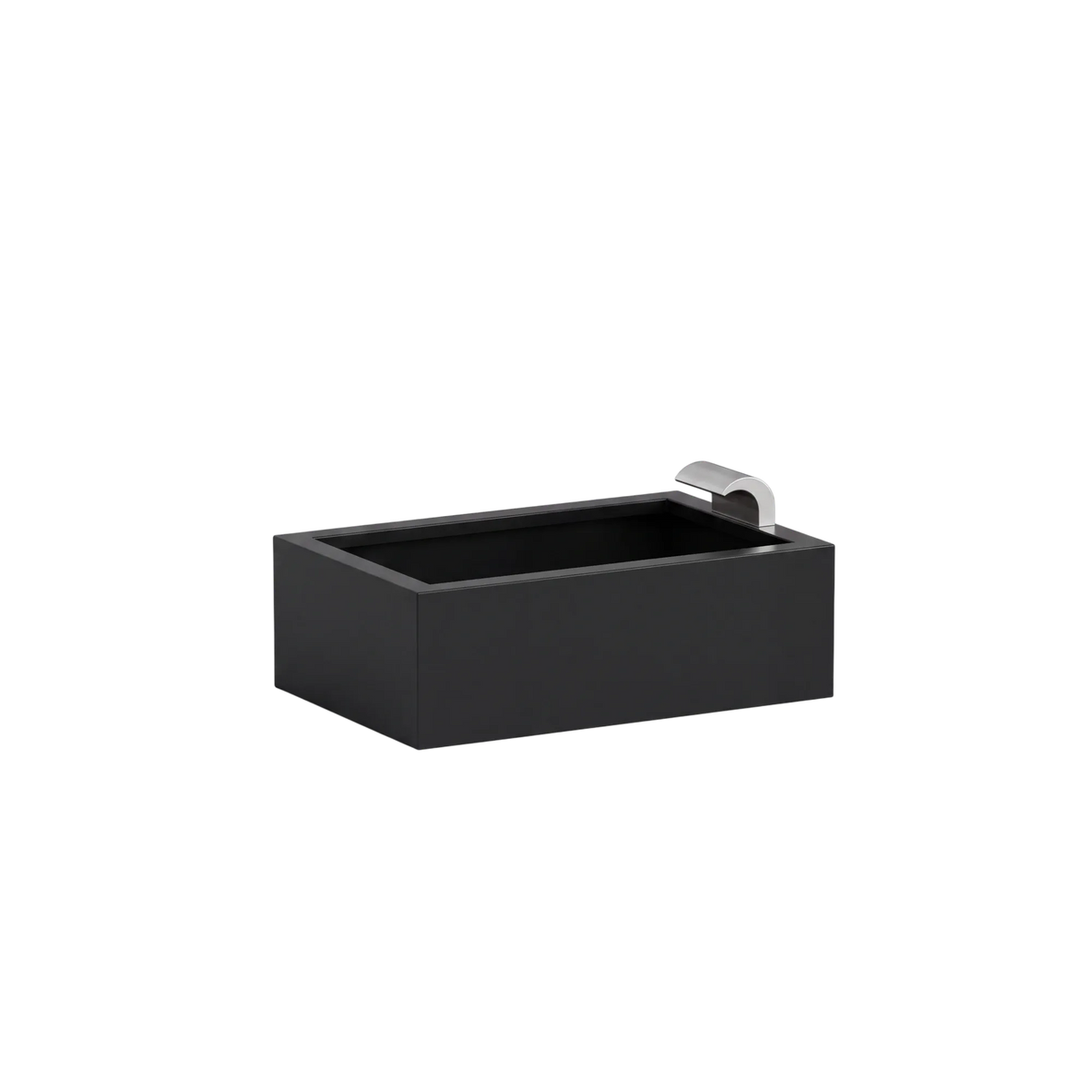 Rechteckiges Wasserbecken aus Aluminium mit Schwalleinlauf • S3