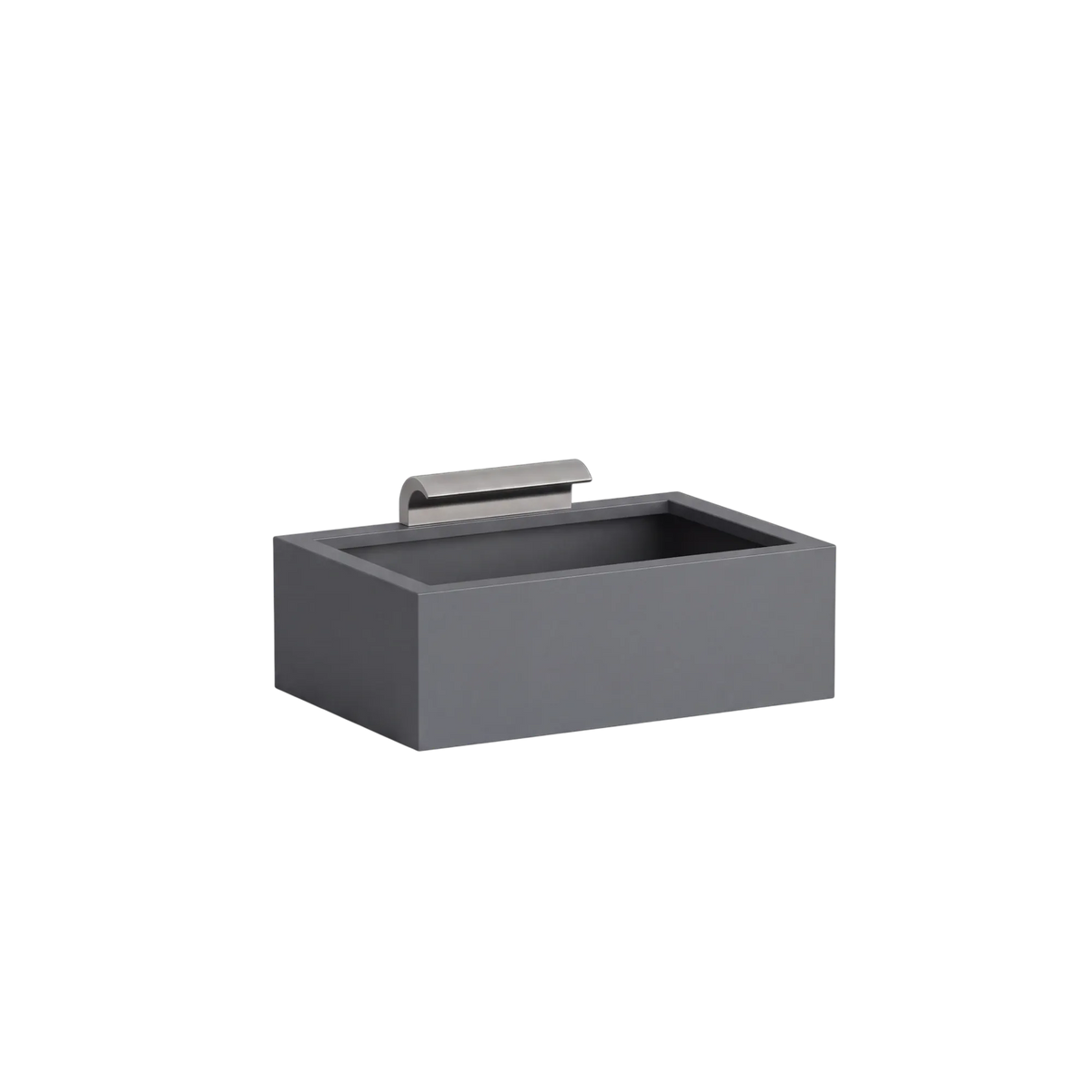 Rechteckiges Wasserbecken aus Aluminium mit Schwalleinlauf • S4
