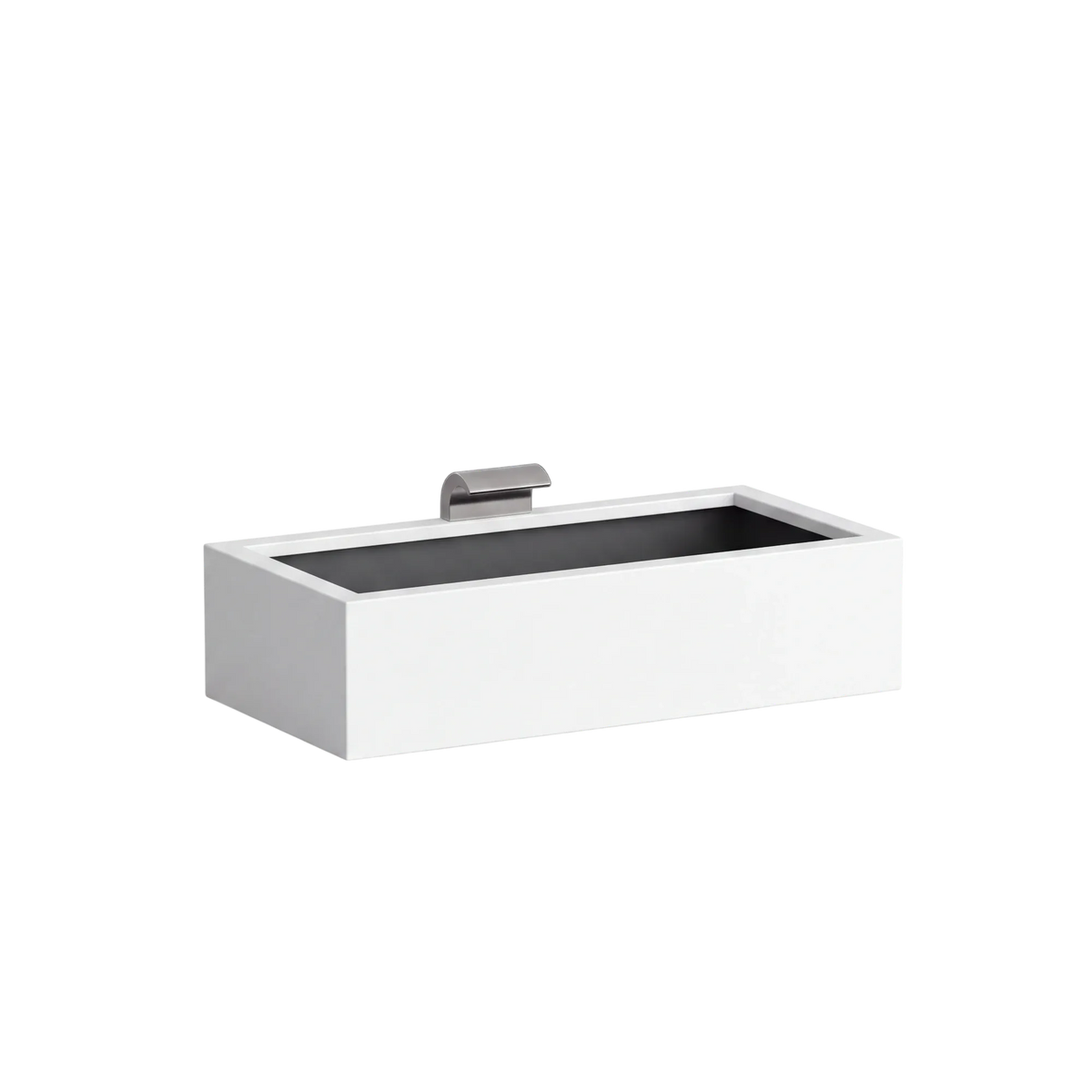 Rechteckiges Wasserbecken aus Aluminium mit Schwalleinlauf • S4