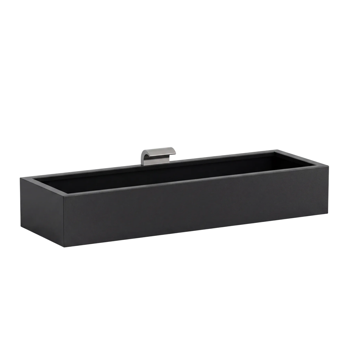 Rechteckiges Wasserbecken aus Aluminium mit Schwalleinlauf • S4