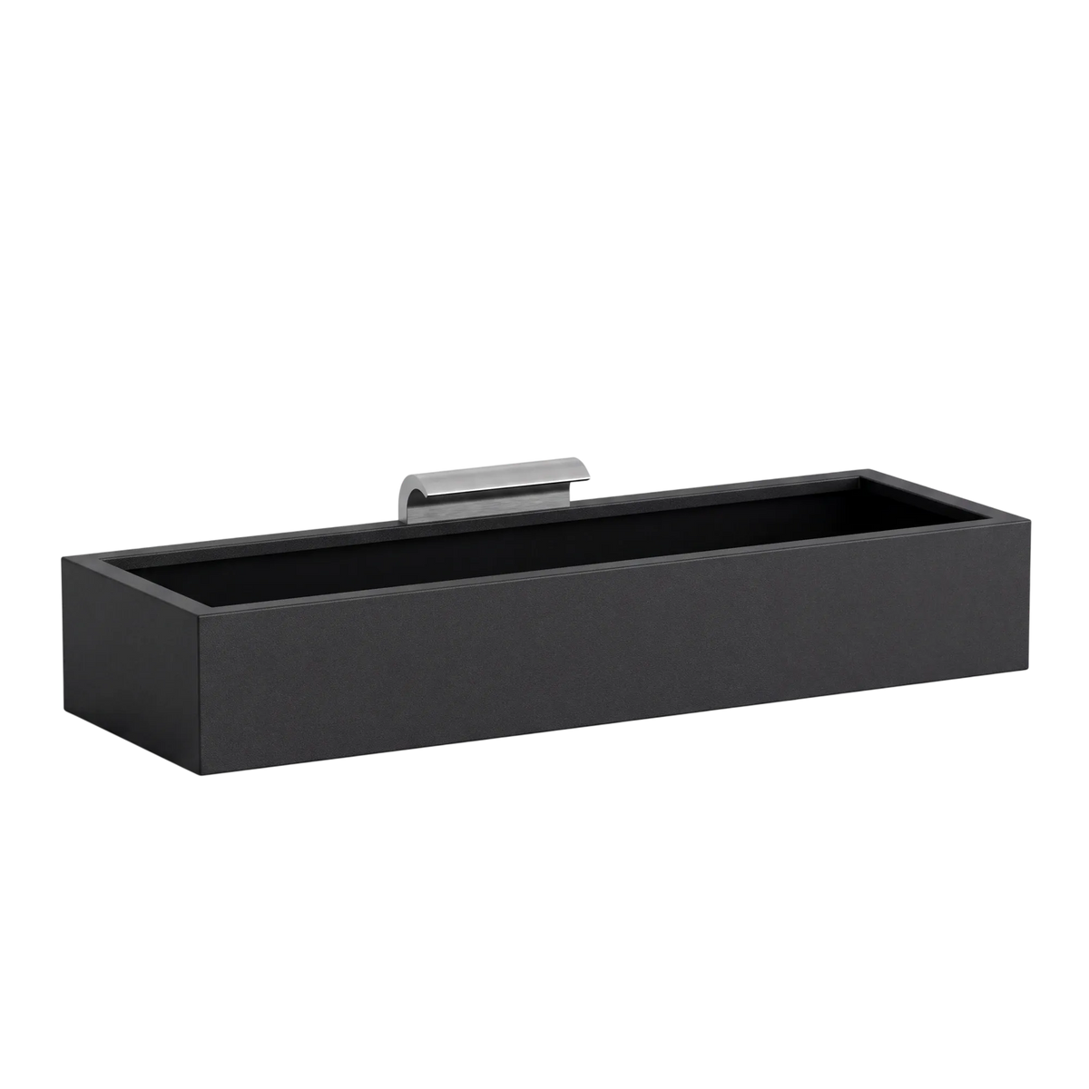 Rechteckiges Wasserbecken aus Aluminium mit Schwalleinlauf • S4