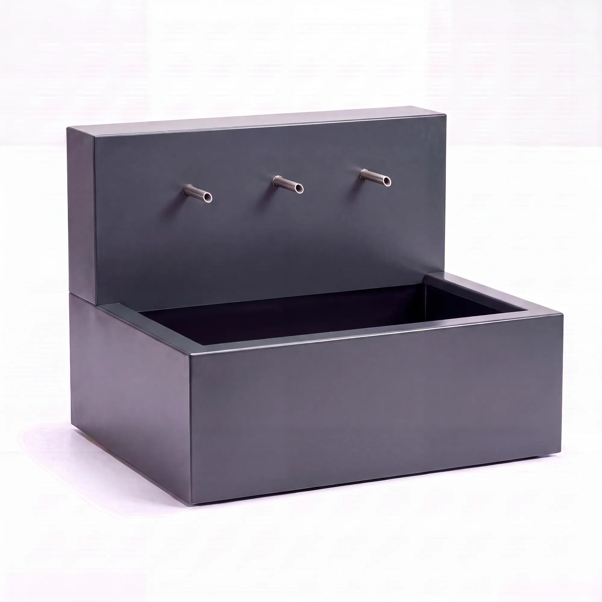 Wasserbecken mit Einlaufrohren Set 2 • Aluminium