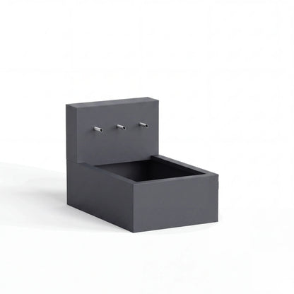 Wasserbecken mit Einlaufrohren aus Aluminium • Set 1