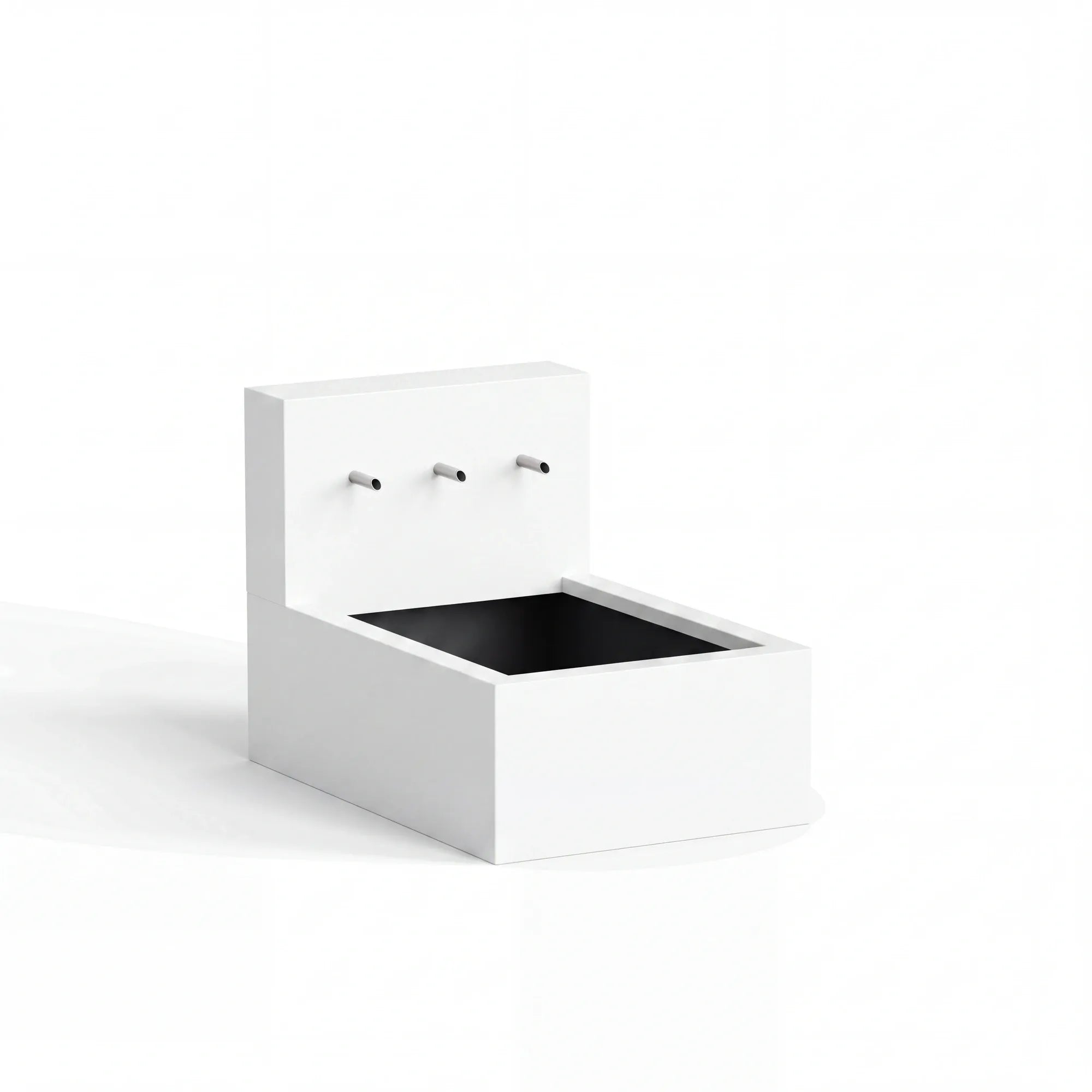 Wasserbecken mit Einlaufrohren aus Aluminium • Set 1
