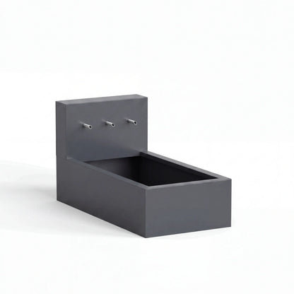 Wasserbecken mit Einlaufrohren aus Aluminium • Set 1