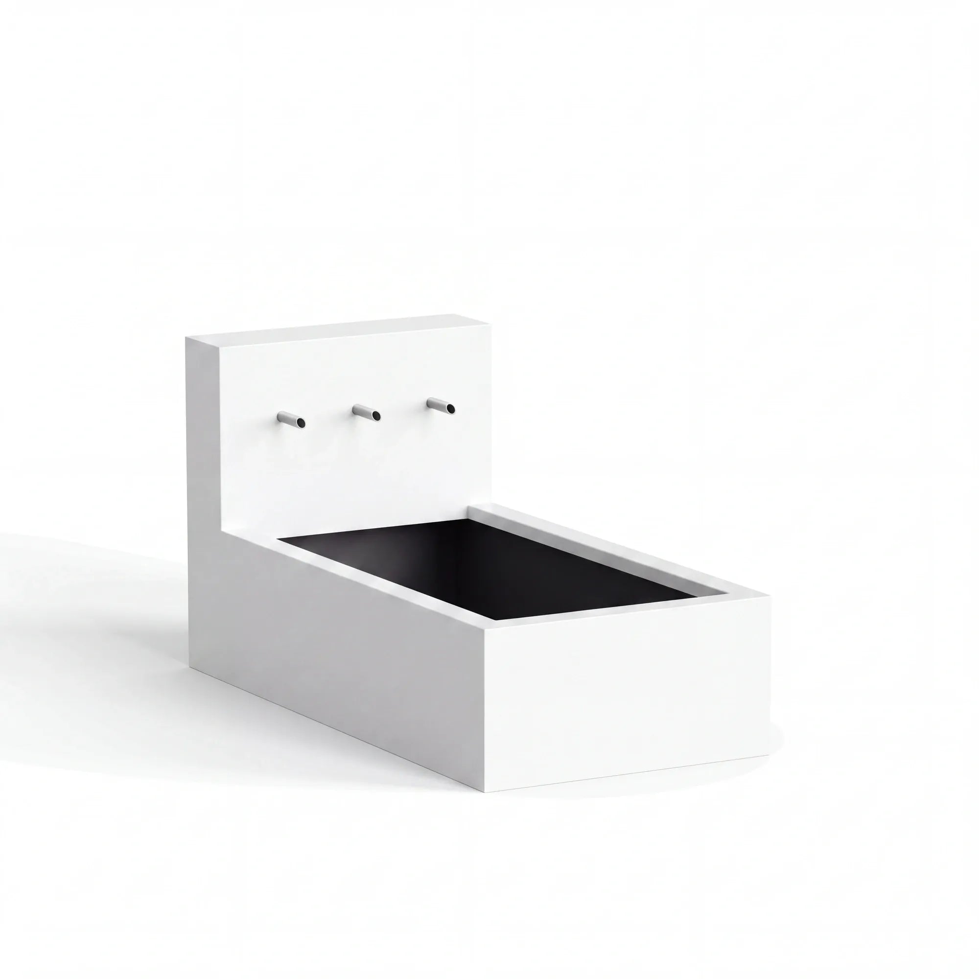 Wasserbecken mit Einlaufrohren aus Aluminium • Set 1