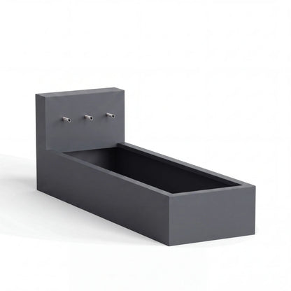 Wasserbecken mit Einlaufrohren aus Aluminium • Set 1