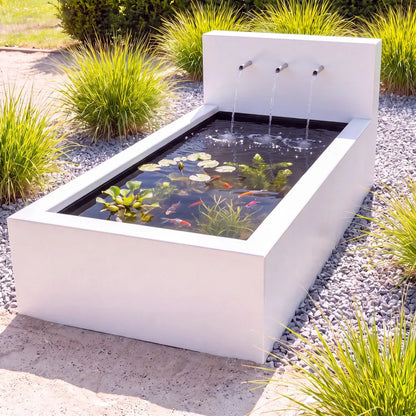 Wasserbecken mit Einlaufrohren aus Aluminium • Set 1