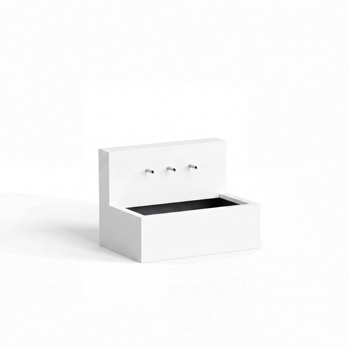 Wasserbecken mit Wasserfall aus Aluminium • Set 2 mit Einlaufrohren