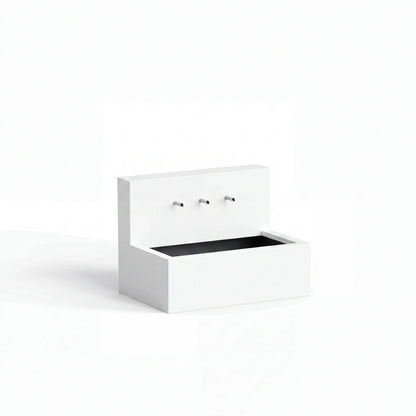 Wasserbecken mit Wasserfall aus Aluminium • Set 2 mit Einlaufrohren