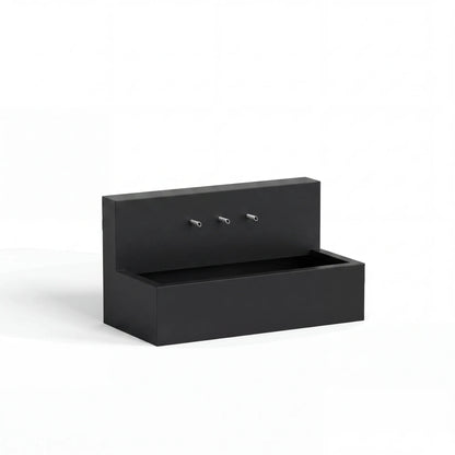 Wasserbecken mit Wasserfall aus Aluminium • Set 2 mit Einlaufrohren