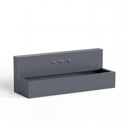 Wasserbecken mit Wasserfall aus Aluminium • Set 2 mit Einlaufrohren