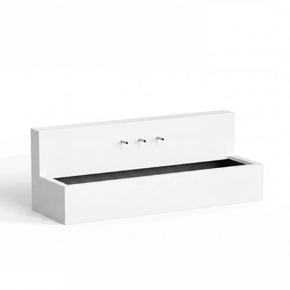 Wasserbecken mit Wasserfall aus Aluminium • Set 2 mit Einlaufrohren