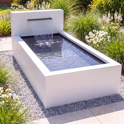 Wasserbecken mit Wasserfall aus Aluminium • Set 1 mit Wasserschütte