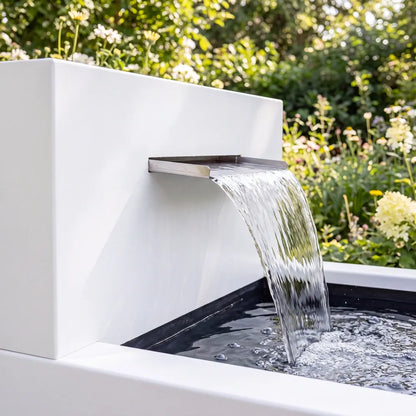 Wasserbecken mit Wasserfall aus Aluminium • Set 1 mit Wasserschütte