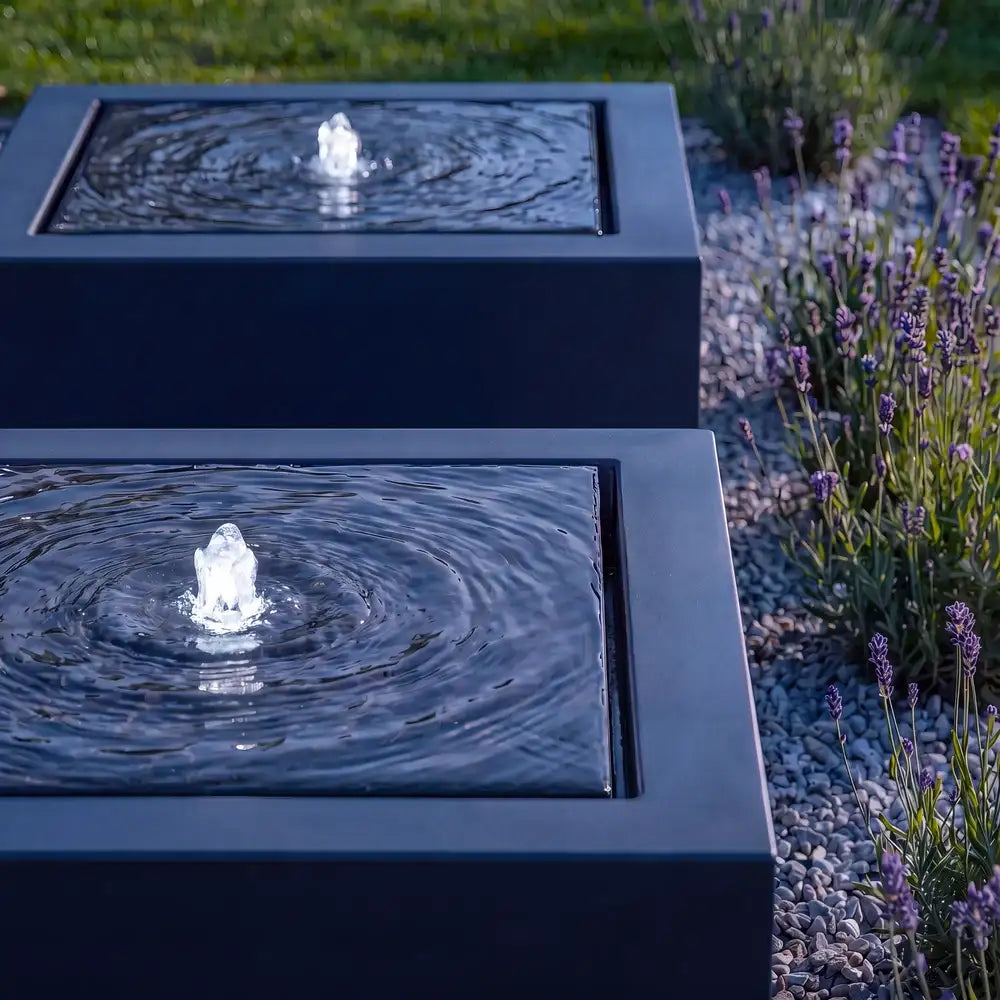 Wassertisch Rivo-Quadratisch aus Aluminium