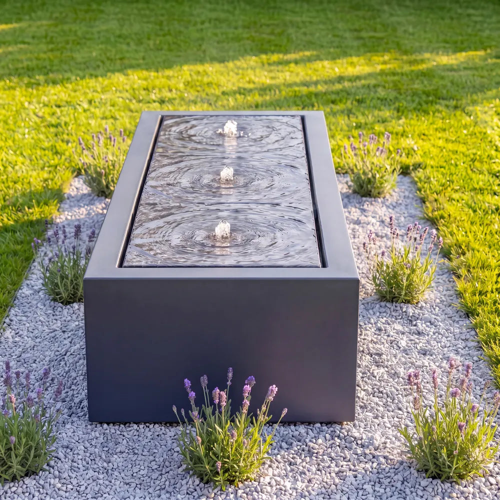 Wassertisch Rivo-Rechteckig aus Aluminium