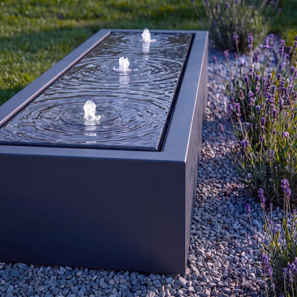 Wassertisch Rivo-Rechteckig aus Aluminium
