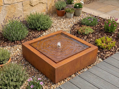 Wassertisch Q • Cortenstahl