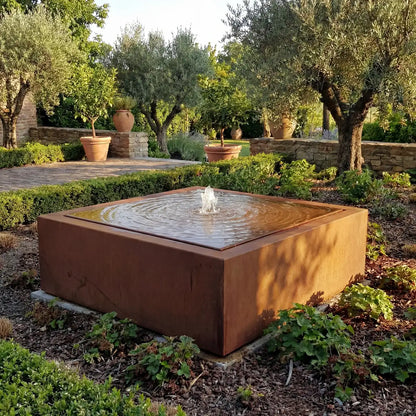 Wassertisch Q • Cortenstahl