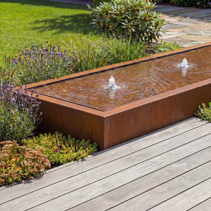 Wassertisch R • Cortenstahl