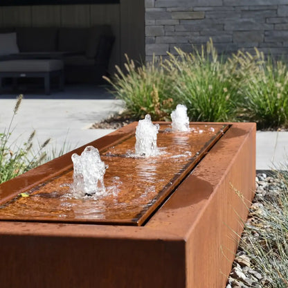 Wassertisch R • Cortenstahl