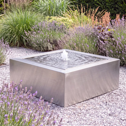 Wassertisch Rivo-Quadratisch aus Edelstahl