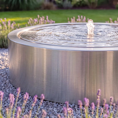 Wassertisch Rivo-Rund aus Edelstahl