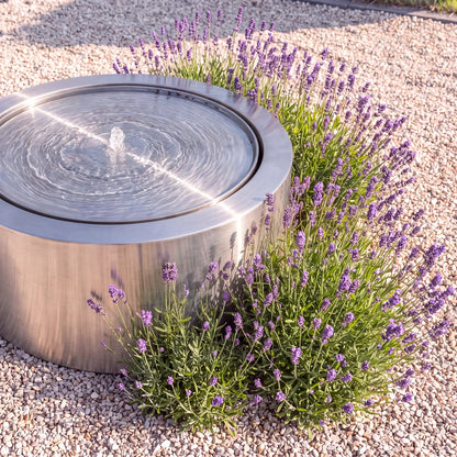 Wassertisch Rivo-Rund aus Edelstahl